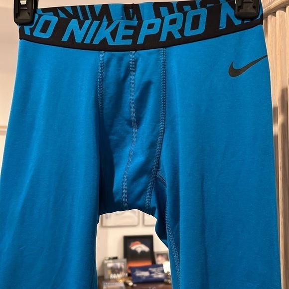 Nike Pro Teal Blue Compression Pants Size Large - Picture 4 of 14
